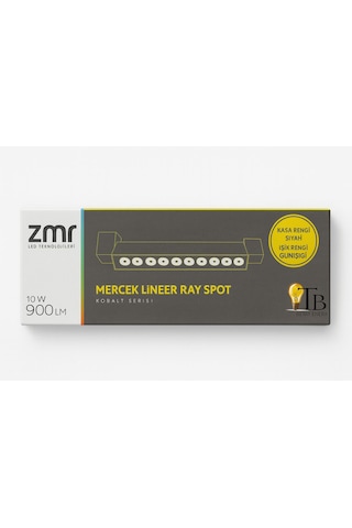 Zmr Mercekli Lineer Ray Spot 10w 900lm Siyah Kasa Lineer Led Ray Aydınlatma Gün Işığı