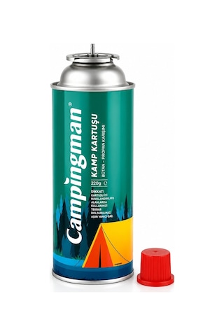 Tub Shop 24 Lü Gaz Kartuşu 24 Adet 220 Gr Kamp Gazı Kartuş Seti Bütan Propan Kamp Gazı Yeşil
