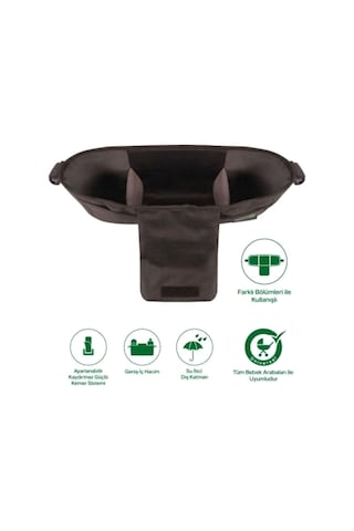 Been Bebek Arabası Organizer Çanta Siyah