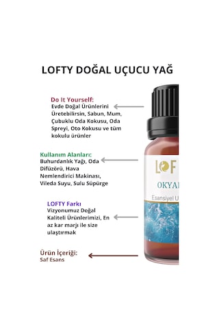 Lofty Okyanus Uçucu Yağ Buhurdanlık Esansı Oda Kokusu 10 ML