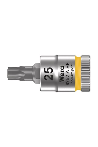 Wera 05003365001 8767 A Hf Torx Zyklop Uç, Tutma Fonksiyonlu 1/4 İnç Tahrikli, Sarı, Tx 25 X 28 Mm