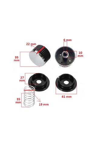 Luxell Uyumlu Düğme 4 Lü Ankastre Set Üstü Ocak Düğmesi Yaylı - 551842917