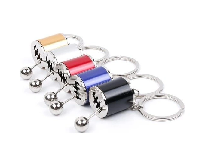 Ams Net Hareketli Araba Vites Anahtarlık Altı Hız Manuel Vites Dişli Shifter Topuzu Metal Anahtarlık