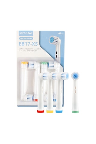 Extra Soft Sensitive Eb17-xs Oral-b Diş Fırçasına Uyumlu 8 Adet Yedek Başlık Tek Ebat