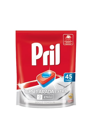 Pril Hepsi Bir Arada Extra Bulaşık Makinesi Deterjanı 45 Tablet