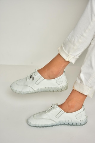 Fox Shoes U555130503 Beyaz Hakiki Deri Spor Ayakkabı Beyaz-hakiki Deri