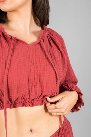 Reglan Kol Crop Çok Renkli