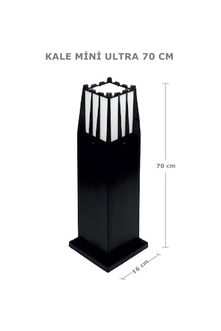 Zita Bahçe Aydınlatma Mini Ultra Kale 70cm Bahçe Yol Aydınlatması Dış Mekan Bahçe Lambası E27 Ip54 Çok Renkli