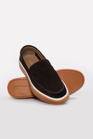 FAST STEP Hakiki Deri Erkek Casual Ayakkabı 299ga115 Kahverengi