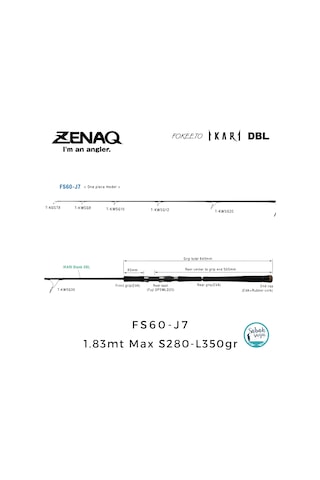 Zenaq Fokeeto Dbl Fs60-j7 İkari 1.83mt Max S280-l350gr 1p Jigging Kamış