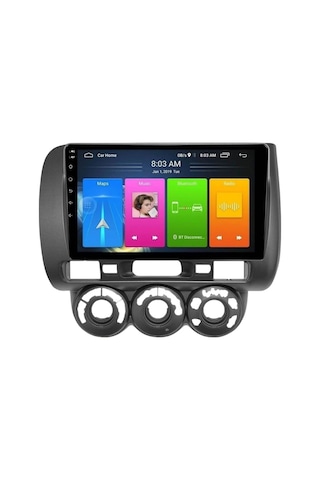 Honda Jazz - Araç Multimedya Ekran - 2gb 32gb - Analog - Gri - 2002 - 2008 - 9 Inch - Cadence - Upg
