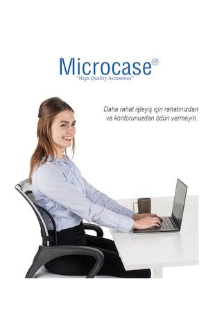 Microcase Ortopedik Sırt Bel Minderi Fileli Destekli Ayarlanabilir Araba Koltuk Sandalye 2 Adet Al5380