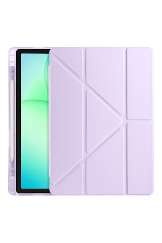 Samsung Galaxy Tab A9+ Plus / A11+ Plus Uyumlu Üçgen Standlı Uyandırma Fonksiyonlu Tablet Kılıfı Kapaklı Kılıf