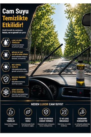Luxor Kimya Konsantre Oto Cam Suyu Şampuanı 100 Ml 1 Adet