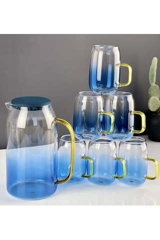 Arow Sürahi Seti 7 Li Cam Tr-3451