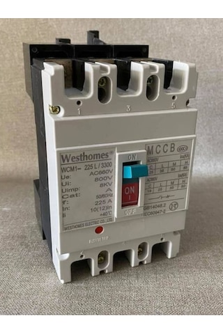 Westhomes 225A 8Kv Kaçak Akım Korumalı Şalter Wcm1-225L/3300 Bağl