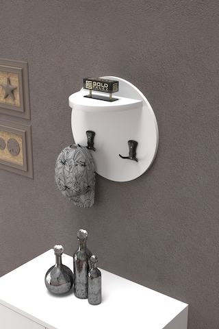 Askılık Duvar Elbise Askılığı Portmanto Üstü Byaz Diğer