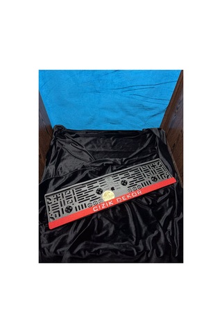 Kişiye Özel Simli Kırmızı Premium Plakalık - 604766510