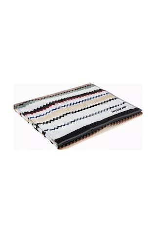 Missoni Home Curt Plaj Havlusu, Pamuklu, Zikzak Desenli, Şık Bej L - Xl