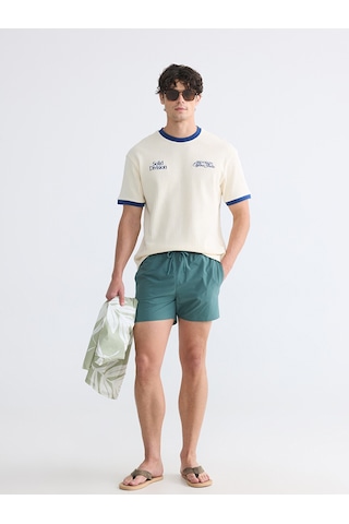 Lcw Swımwear Yeşil En Kısa Boy Erkek Deniz Şortu