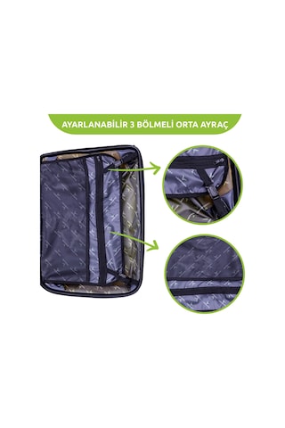 Vegmann Polipropilen Pp Atlas Lacivert Orta Boy Valiz Lacivert