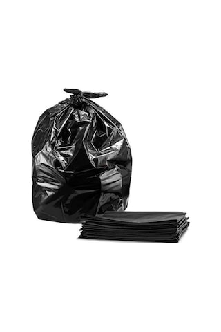 Endüstriyel Jumbo Boy Dökme Çöp Torbası Siyah 250 Mikron Kalın 25 KG 80 x 100 CM