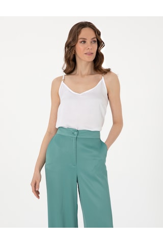 Pierre Cardin Kadın Beyaz Kısa Kollu Bluz 50301166-vr013 Beyaz