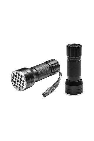 Monte Lua Uv Fener 21 Led Para Kontrol Ultraviyole Fener Mor Işık Siyah