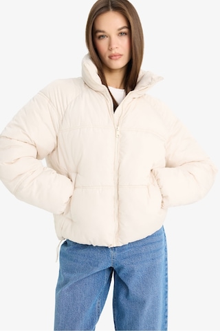 Defacto Su Geçirmez Regular Fit Dik Yaka Fermuarlı Şişme Mont E8690ax25auer128 Ekru