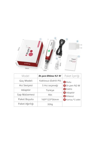 Dr. Pen N2W Kablosuz Dermapen Cihazı İthalatçı Garantili