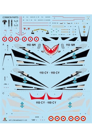 Italeri 2790s 1/48 Bye Bye Mirage F1 Savaş Uçağı Demonte Plastik Maketi