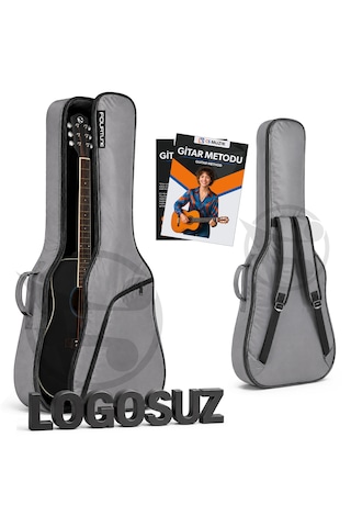 Fourtune Luca Gri Akustik Gitar Çantası Gigbag Kalın Soft Case