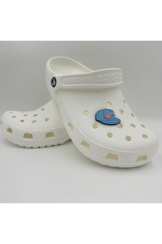 Crocs Terlik Süsü Ve Aksesuarı , Çanta Süsü Jibbitz3d Kabartma Şapka Kep 08 Görsel Figür Aksesuar Bebemavi-pembe