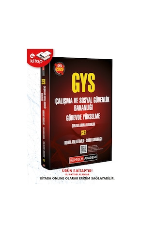 2026 Gys Çalışma Ve Sosyal Güvenlik Bakanlığı Görevde Yükselme Sınavlarına Hazırlık Şef Konu Anlatımlı Soru Bankası E-kitap