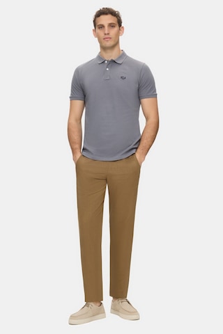 Ucla Lakes Koyu Gri Polo Yaka Nakışlı %100 Pamuk Standard Fit Erkek Tshirt