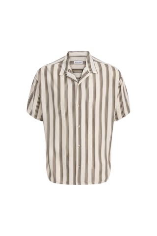 Jack & Jones Erkek Resort Yaka Çizgili Gömlek - Jeff - 12288853 Moonbeam