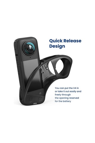 Ebitda Amagisn Panorama Kamera Kılıfı + Lens Kapağı + Bilek Kayışı, Insta360 X4 İçin, Çok Renkli Çok Renkli