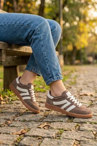 In Step Street-line Classic Sütlü Kahve Süet-deri Unısex Spor Ayakkabı