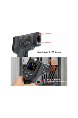 Kaemeasu Km-k550het Dijital Lazer Termometre Infrared Ve Prob Çift Ölçüm