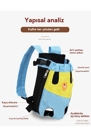 Seigawa Pet Taşınabilir Omuz Taşı Göğüs Dört Ayaklı Pet Omuz Çantası