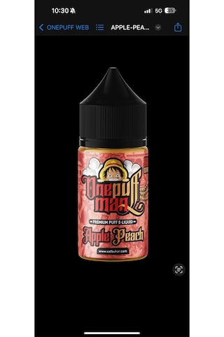 One Puff Man Apple Peach Premium Vape Likit 30 ML
