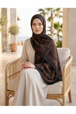 Moda Nuda Iconic Lema Şal Acı Kahve - Zarif Ve Modern