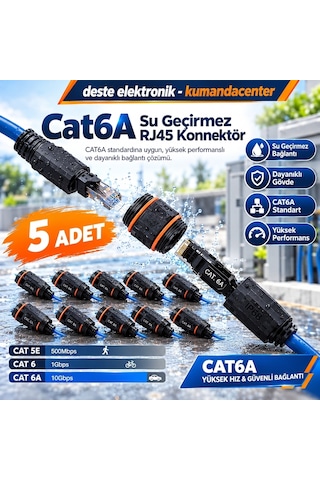 Dış Mekan Ip68 Rj45 Patch Kablo Bağlantısı Konnektörü,cat6 Toz Ve Su Geçirmez 2xrj45 Soket 5 Adet