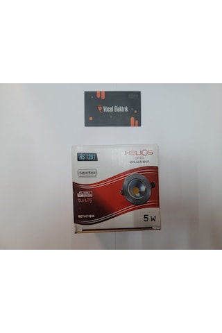 Helios 5 Watt Krom Kasa Beyaz Işık Trafolu Soğutmalı Cob Led Spot 10 Lu Paket Saten - Krom