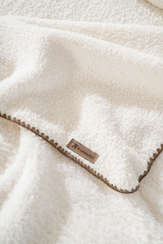 Krem Valencia Sherpa Çift Kişilik Peluş Battaniye Krem