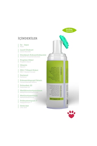 Cuppypet Evcil Hayvanlar İçin Pati Temizleme Köpüğü 150 ML