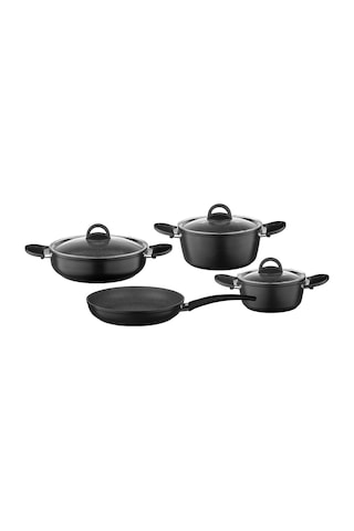 Leggno 7 Parça Granit Set 18 Cm & 22 Cm Derin Tencere Renkli