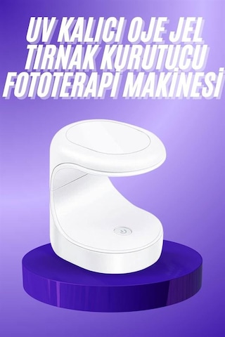 Seyahat Tipi Mini Oje Kurutucu Ultraviole Mor Işık Protez Tırnak Kurutucu