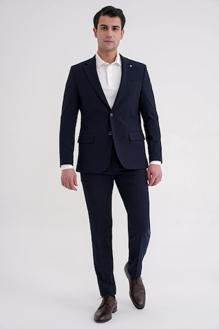 Efor Slim Fit Çift Yırtmaç Gofre Kumaş Esnek Lacivert Spor Takım Elbise Tk 940 Lacivert