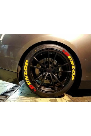 Lastik Yazısı 4Xüi Dunlop Sarı 1.Sınıf Kalite Solmaz Stıker
